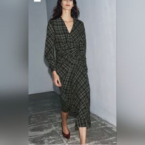 ZW COLLECTION PLAID SHIRT DRESS Size M